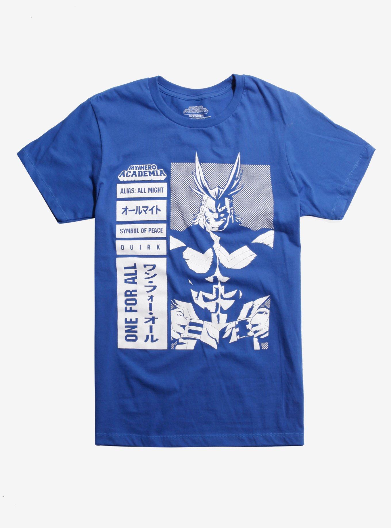 My Hero Academia All Might One For All T-Shirt, ROYAL BLUE, hi-res