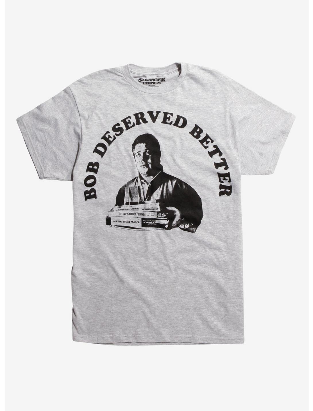 Stranger Things Bob Deserved Better T-Shirt, GREY, hi-res