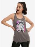 Star Wars Stormtrooper Geometric Foil Girls Tank Top, CHARCOAL HEATHER, hi-res