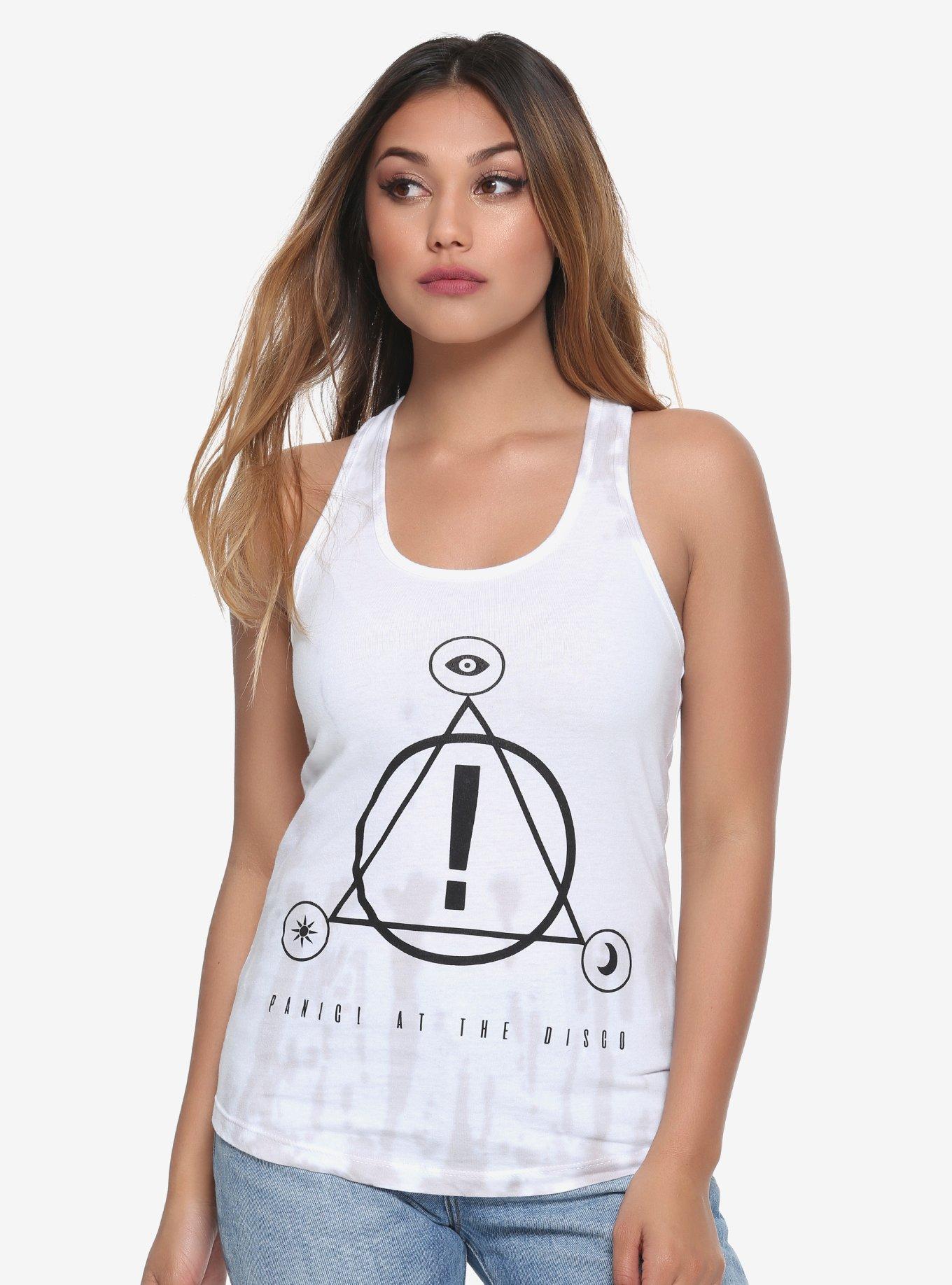 Panic! At The Disco Triangle Logo Tie Dye Girls Tank Top, MULTI, hi-res