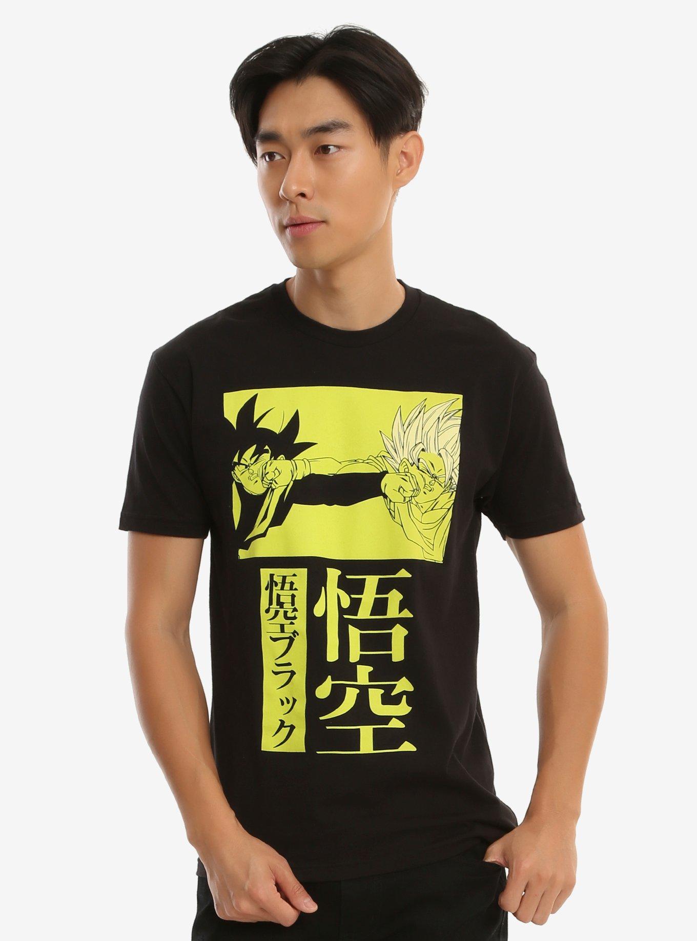 Dragon Ball Super Goku Vs. Goku T-Shirt - BoxLunch Exclusive, BLACK, hi-res