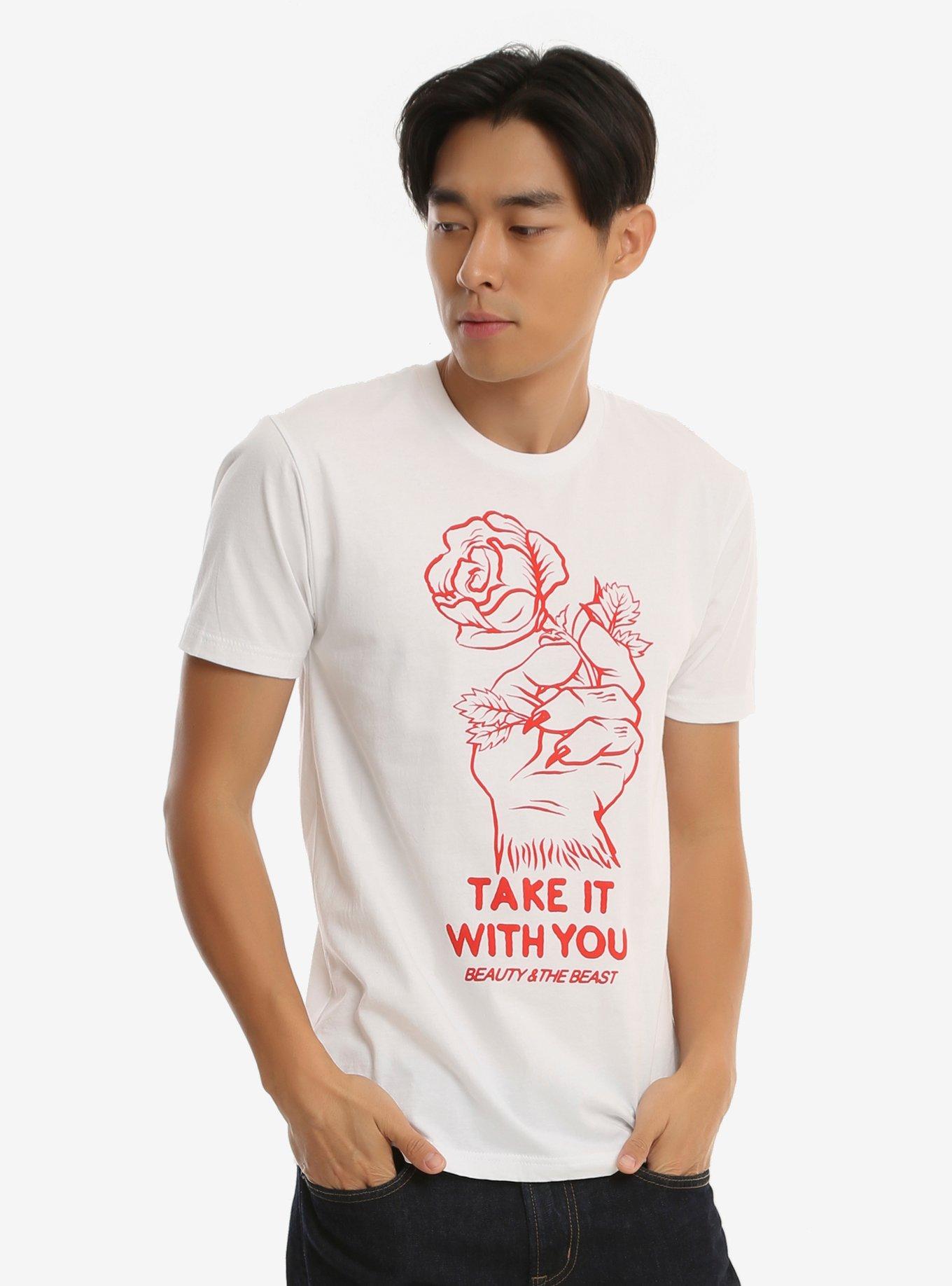 Disney Beauty And The Beast Take It With You T-Shirt - BoxLunch Exclusive, BLACK, hi-res