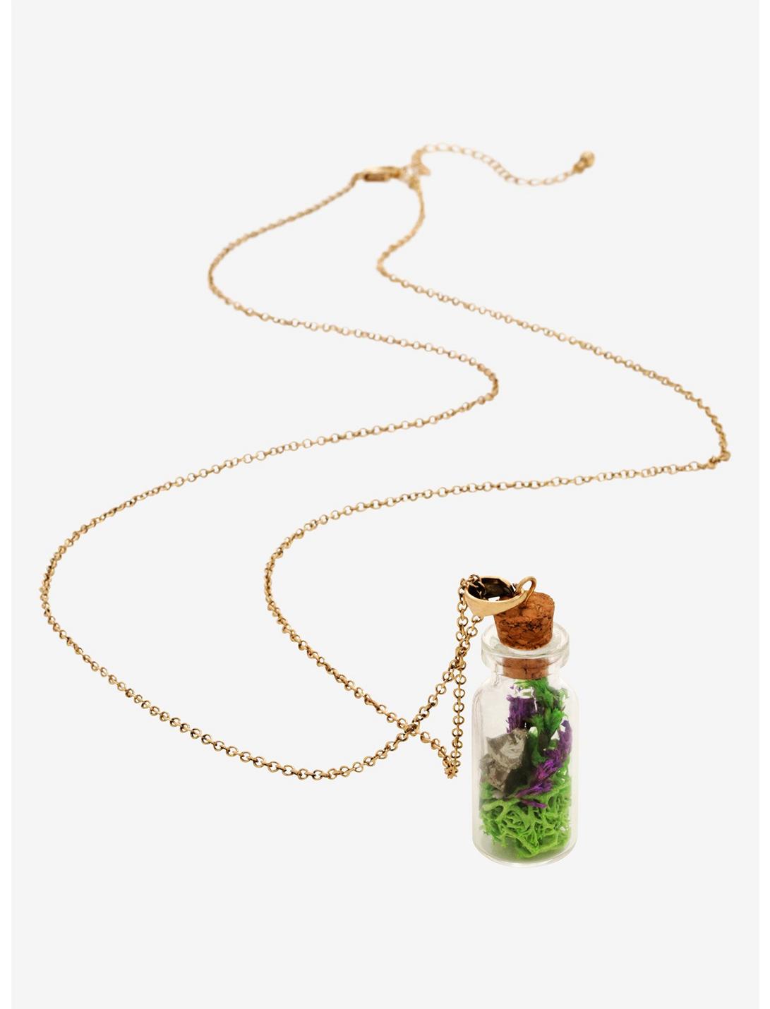 Purple Bottled Flower Necklace - BoxLunch Exclusive, , hi-res