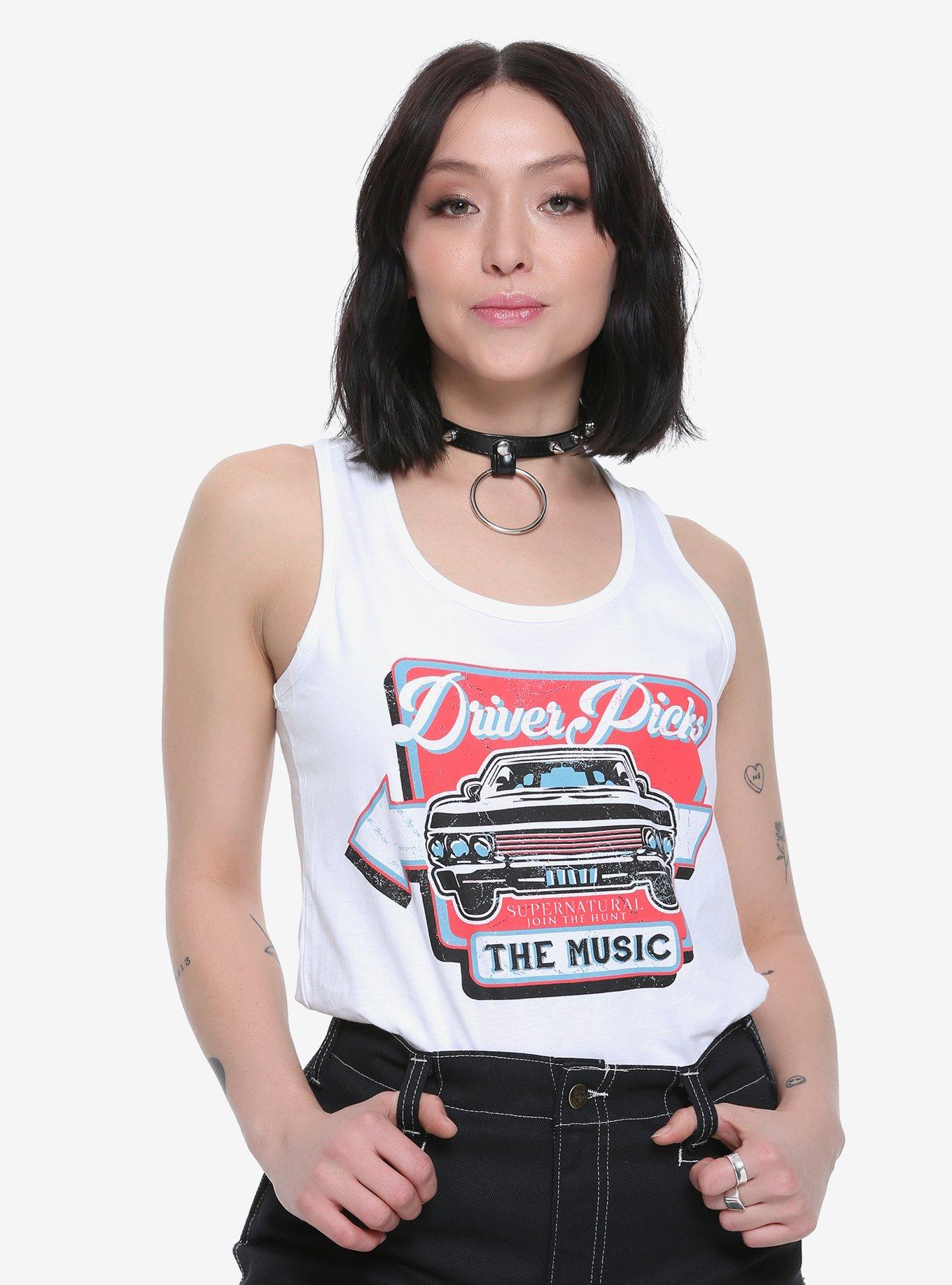 Supernatural Driver Picks The Music Girls Tank Top, RED, hi-res