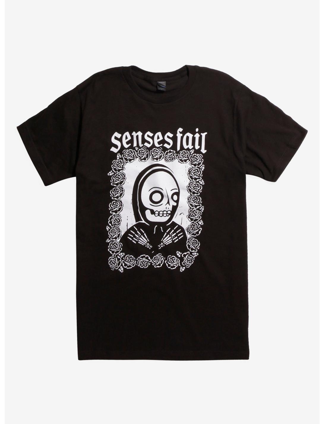 Senses Fail Skeleton T-Shirt, BLACK, hi-res