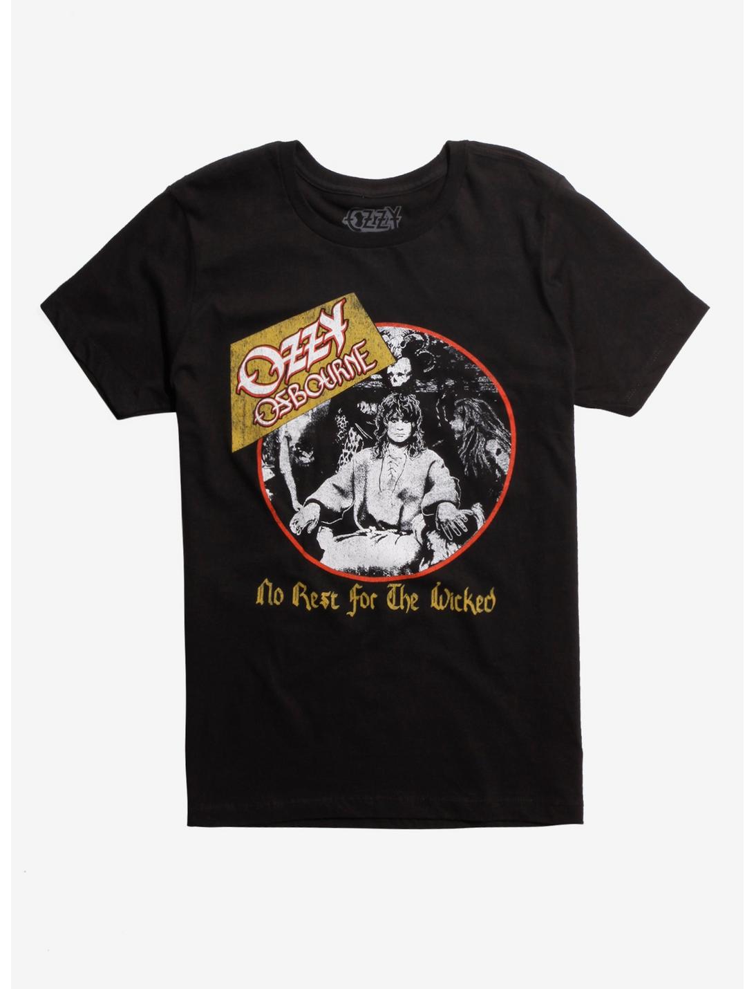 Ozzy Osbourne No Rest For The Wicked Tour T-Shirt, BLACK, hi-res