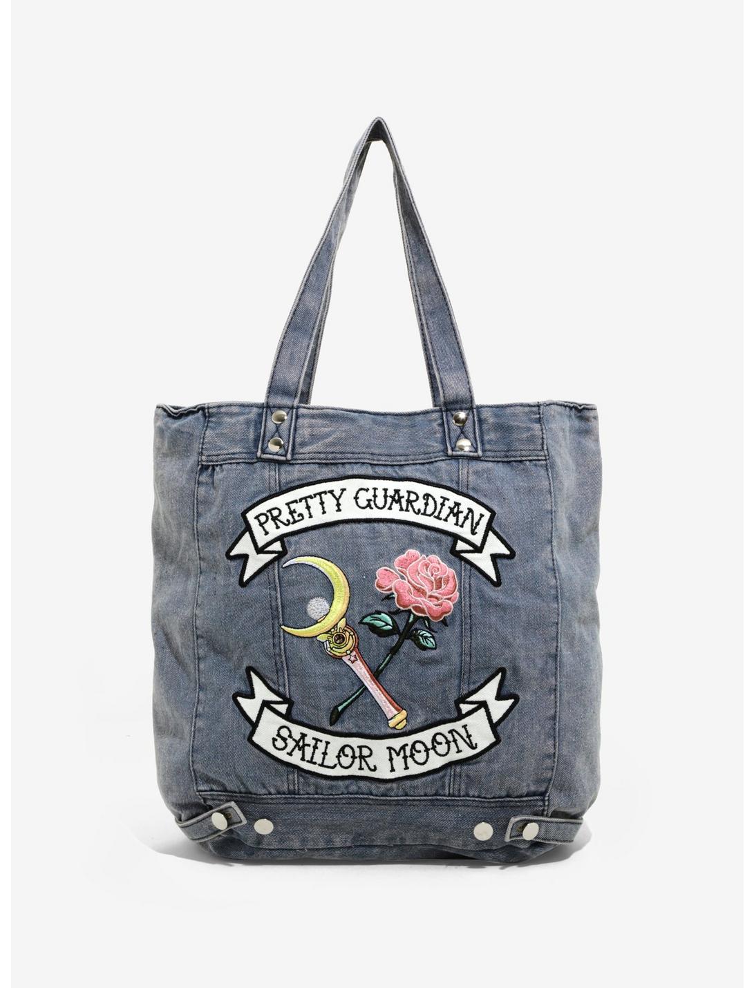 Loungefly Sailor Moon Denim Tote - BoxLunch Exclusive, , hi-res