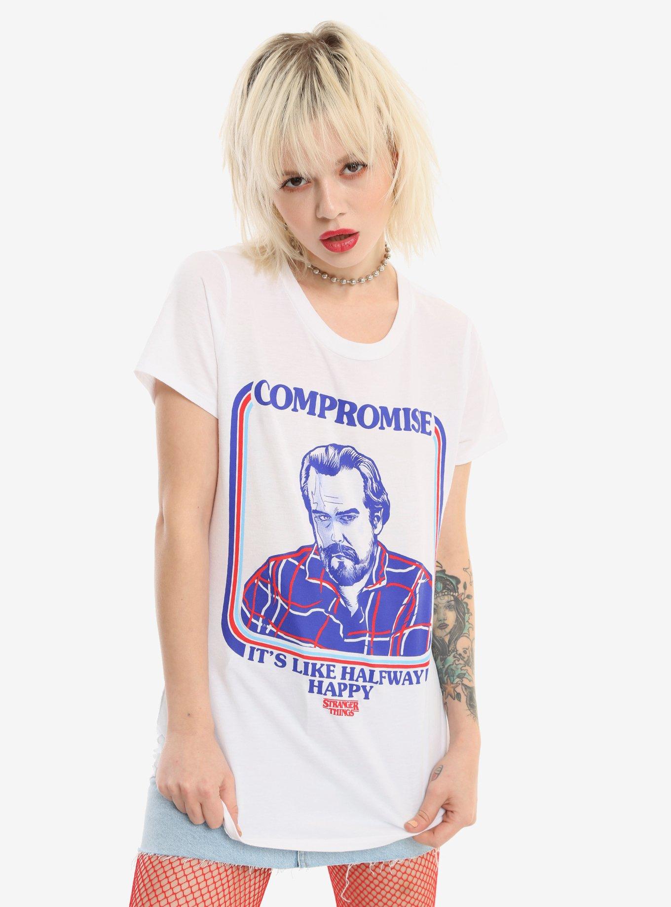 Stranger Things Hopper Compromise Girls T-Shirt, MULTI, hi-res view 1