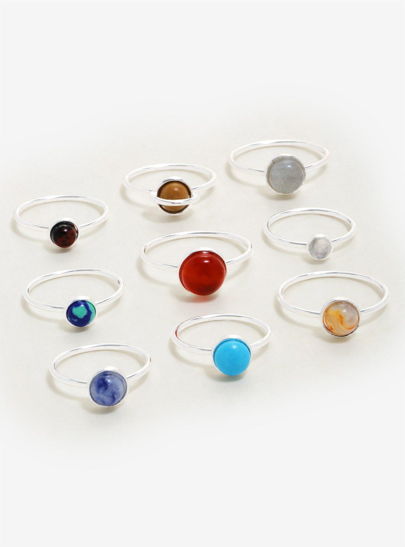 Solar System Ring Set - BoxLunch Exclusive, MULTI, hi-res