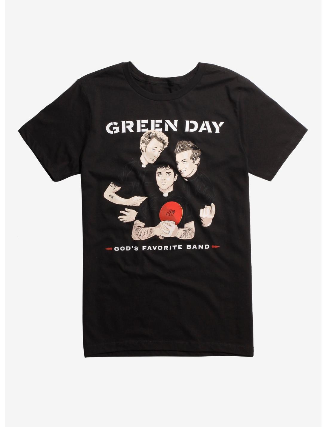Green Day God's Favorite Band T-Shirt, BLACK, hi-res