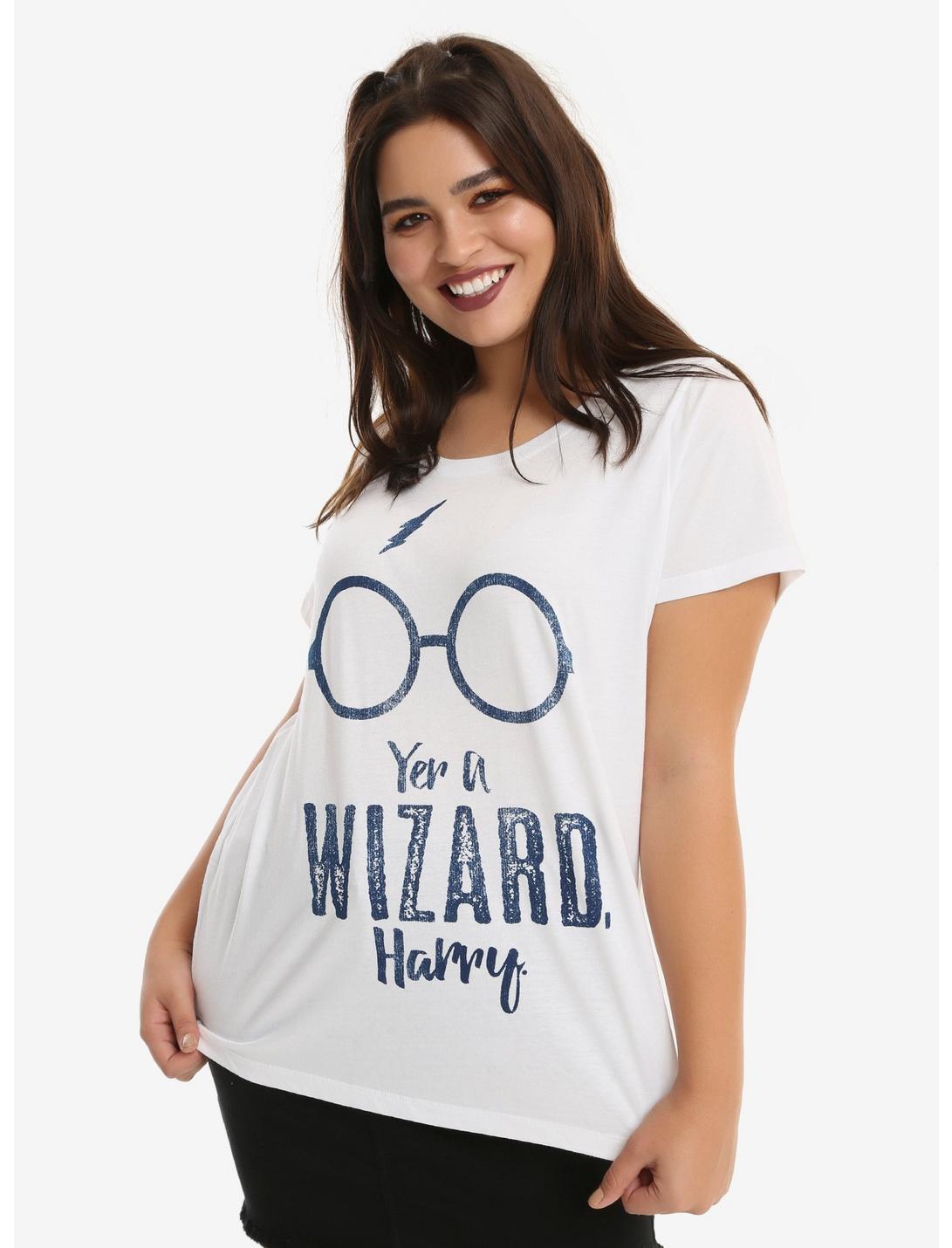 Harry Potter Yer A Wizard Girls T-Shirt Plus Size, WHITE, hi-res