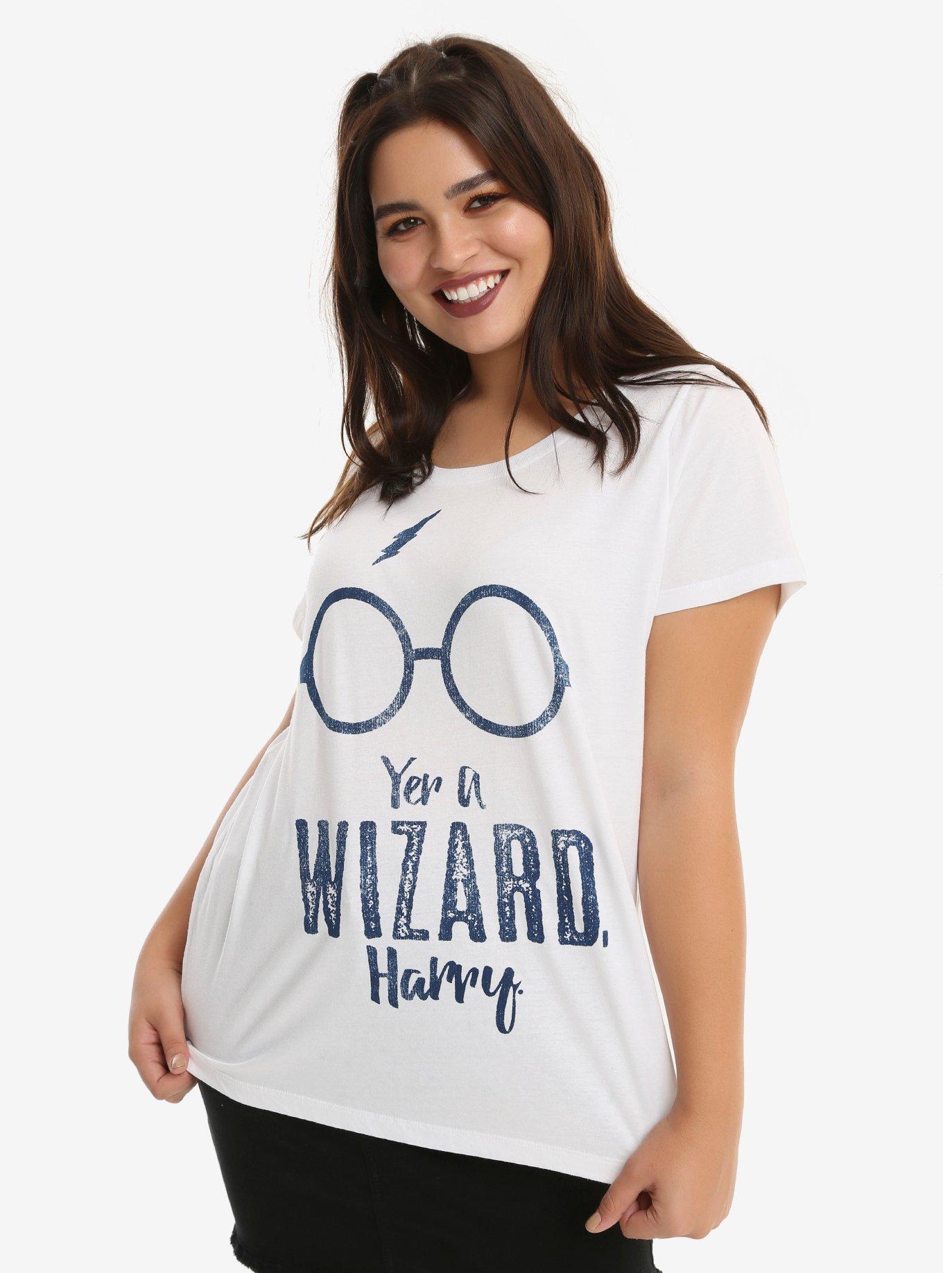 Harry Potter Yer A Wizard Girls T-Shirt Plus Size, WHITE, hi-res