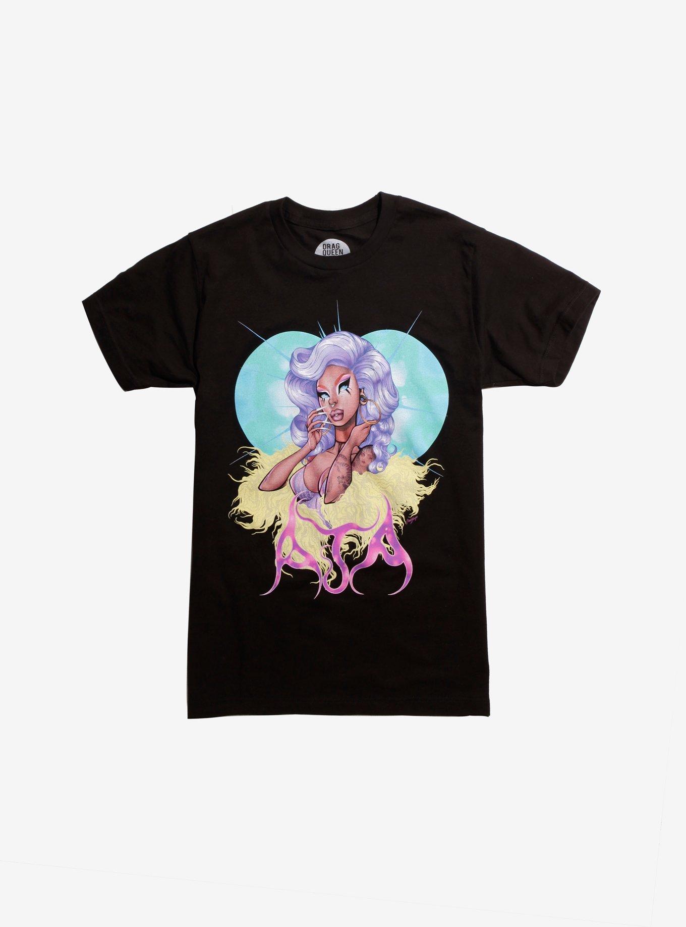 Drag Queen Merch Aja Micah Souza Art T-Shirt, BLACK, hi-res