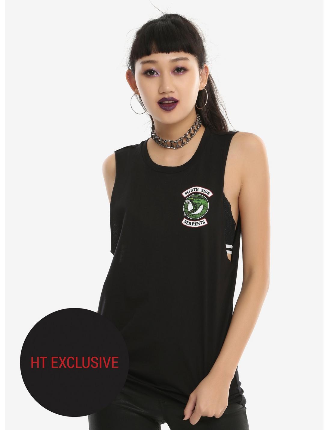 Riverdale Southside Serpents Girls Muscle Top Hot Topic Exclusive, BLACK, hi-res