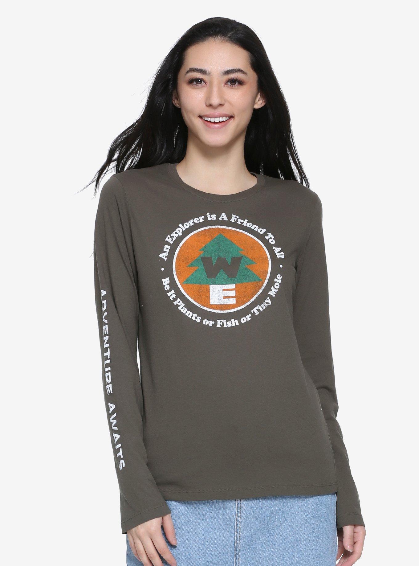 Disney Pixar Up Wilderness Explorer Womens Long Sleeve Tee - BoxLunch Exclusive, GREEN, hi-res