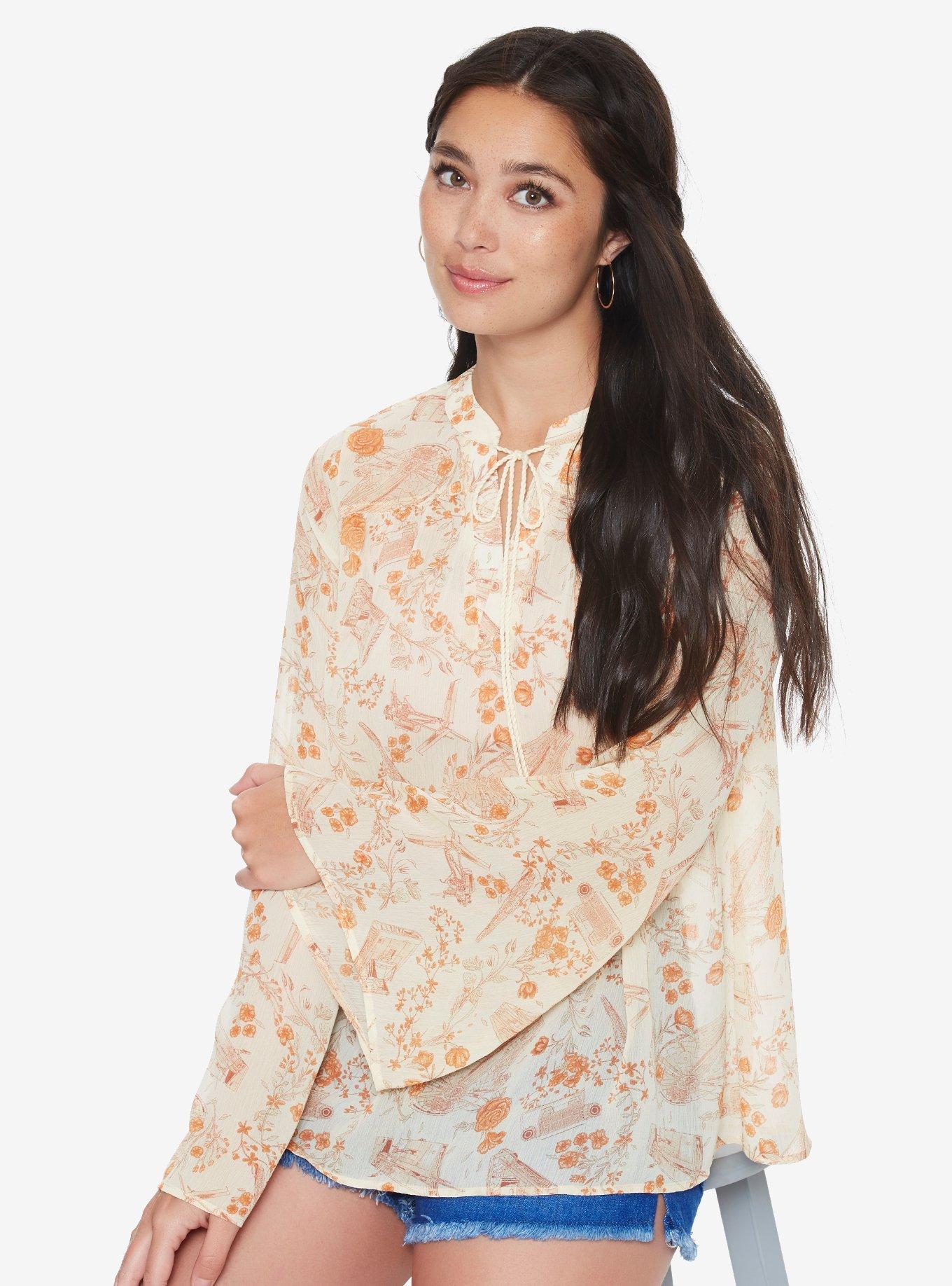 Star Wars Solo Tie Front Blouse, MULTI, hi-res
