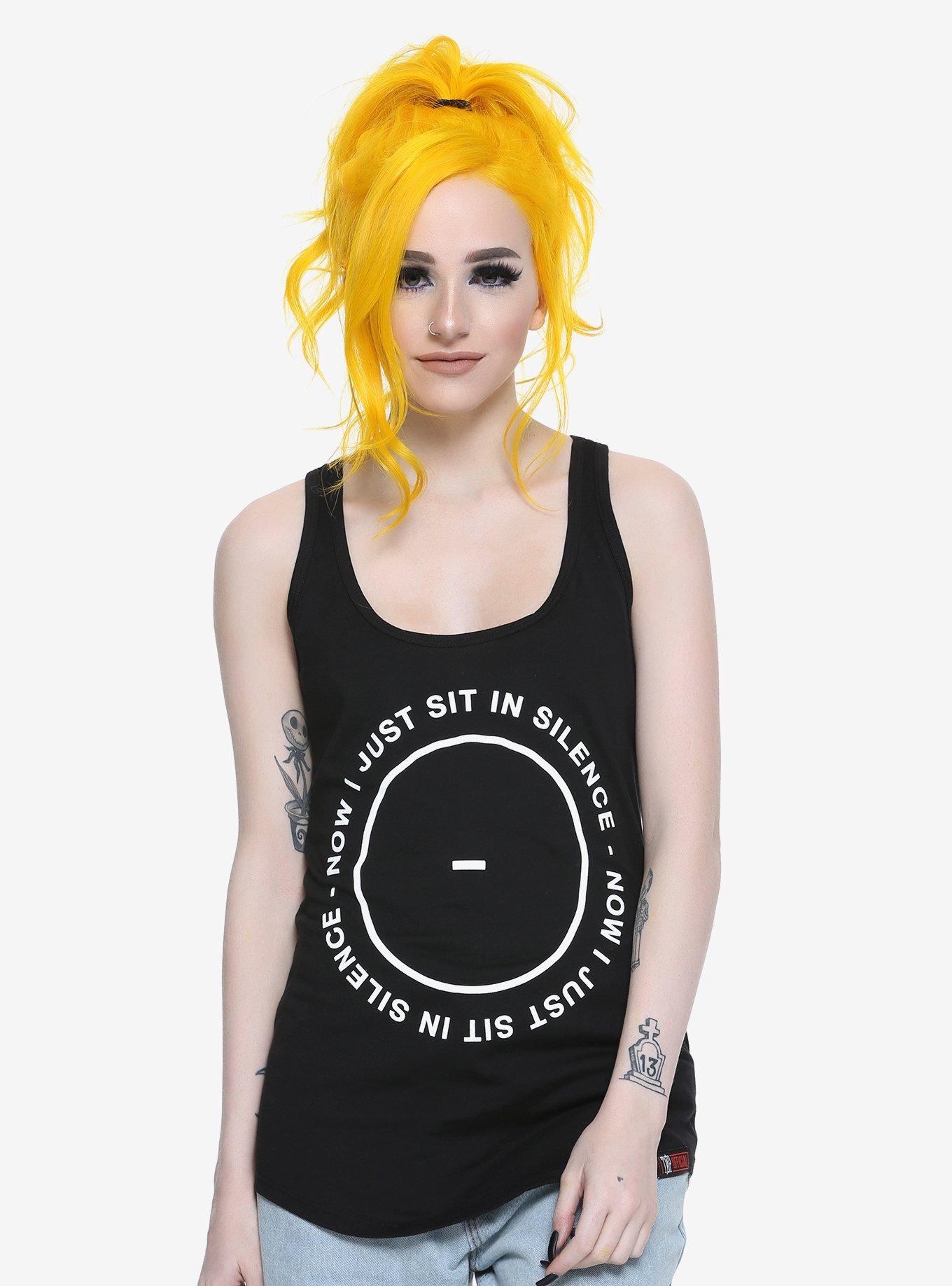 Twenty One Pilots Sit In Silence Girls Tank Top, BLACK, hi-res