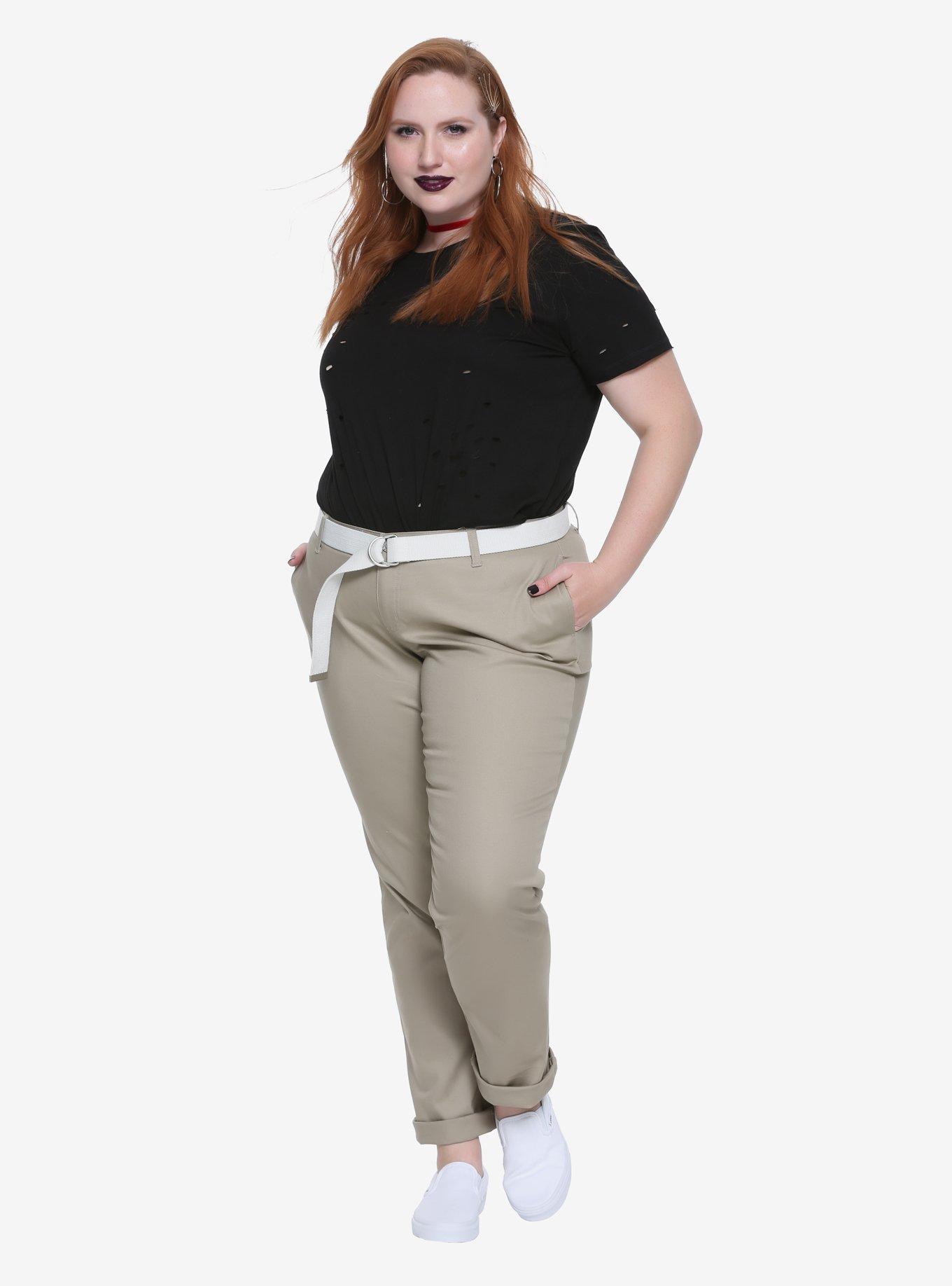 Dickies Khaki Work Pants Plus Size, KHAKI, hi-res