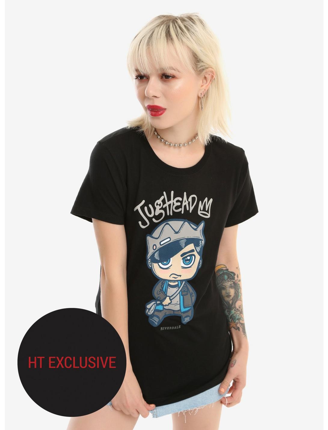 Riverdale Chibi Jughead Girls T-Shirt Hot Topic Exclusive, BLACK, hi-res