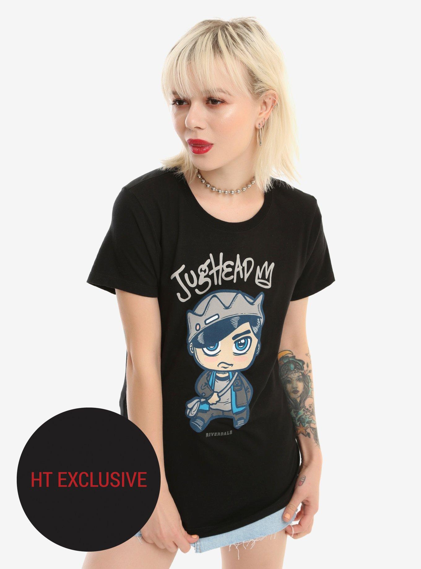 Riverdale Chibi Jughead Girls T-Shirt Hot Topic Exclusive, BLACK, hi-res