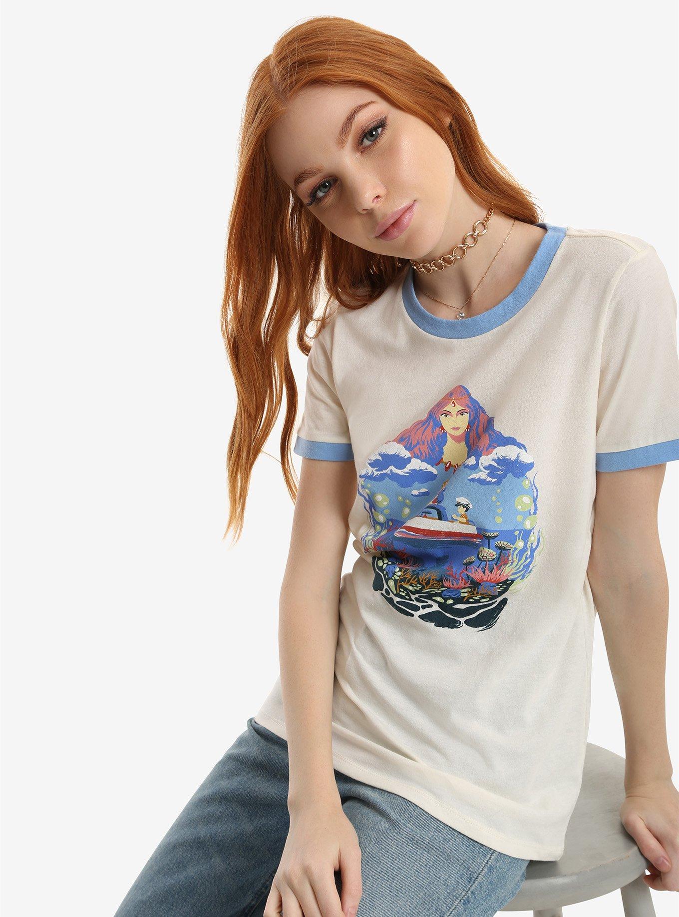 Studio Ghibli Ponyo Goddess Ringer T-Shirt, MULTI, hi-res