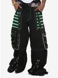 Tripp Green & Black Electro Mesh Pocket Zip-Off Pants, BLACK, hi-res