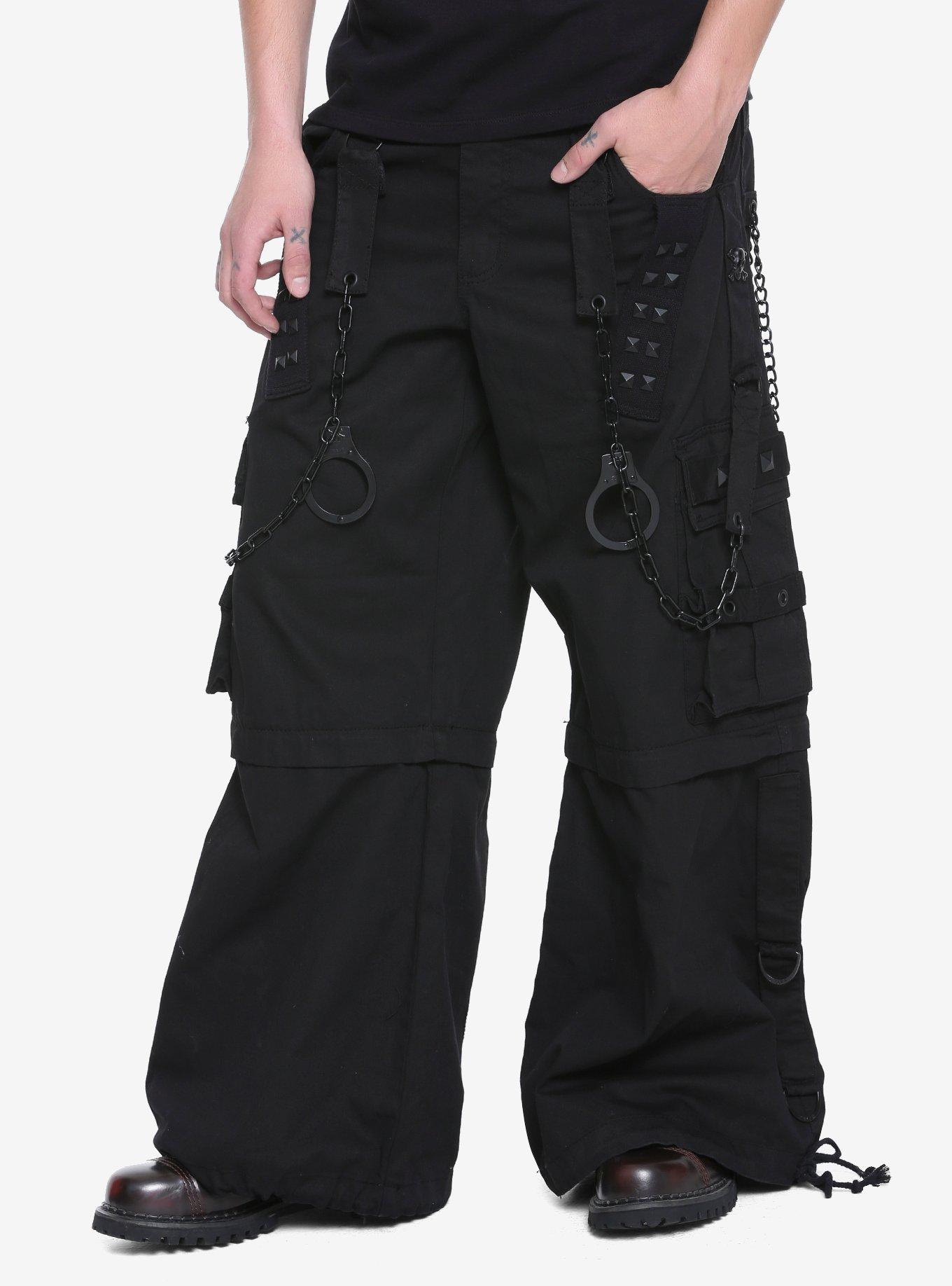 Tripp Black Lock Up Handcuff Chain ZipOff Pants Hot Topic