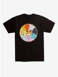 Pokemon Eevee Evolutions Stained Glass T-Shirt, BLACK, hi-res