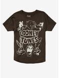 Looney Tunes Raw Hem T-Shirt, GREY, hi-res