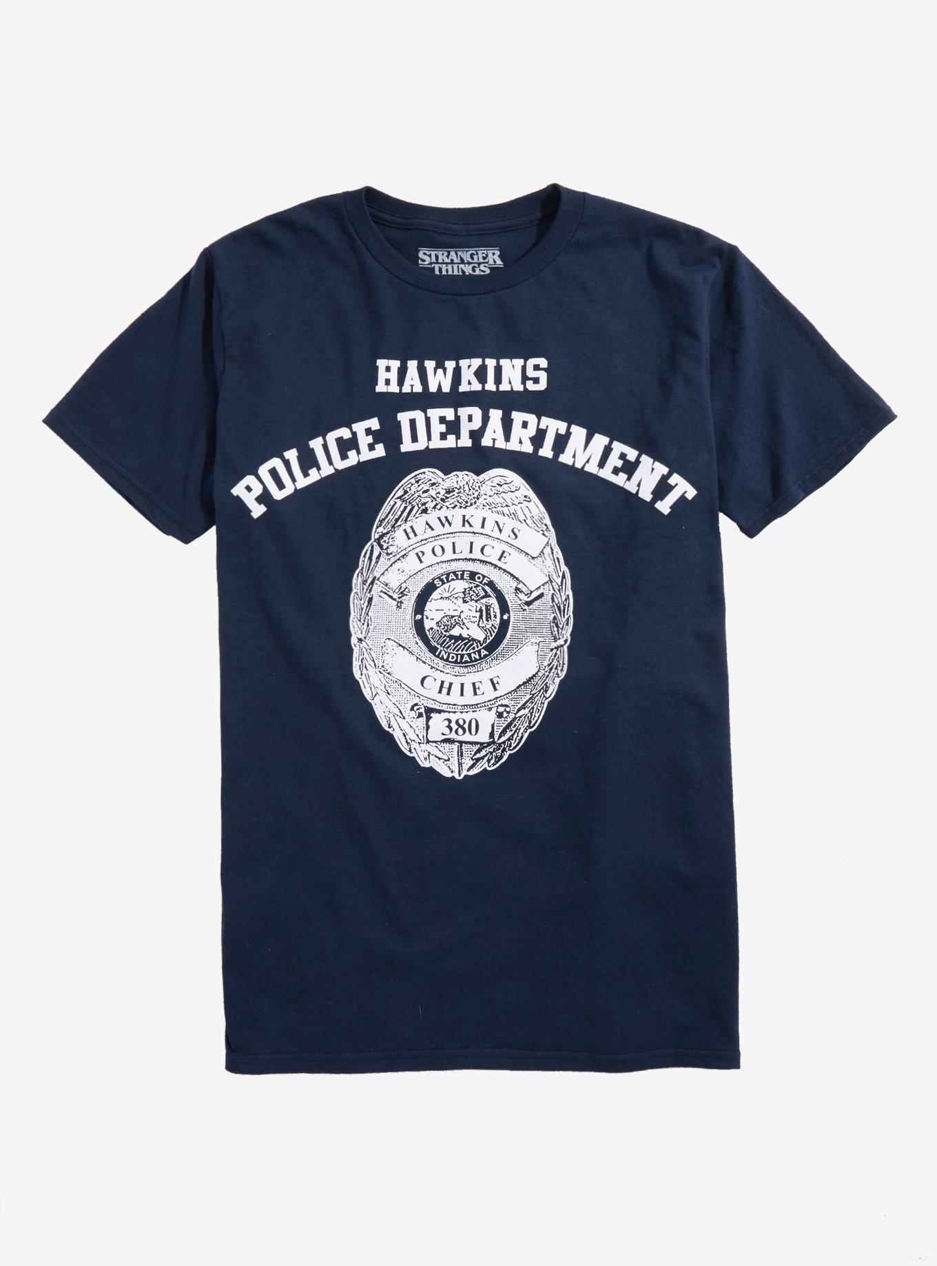 Stranger Things Hawkins Police Department T-Shirt, NAVY, hi-res