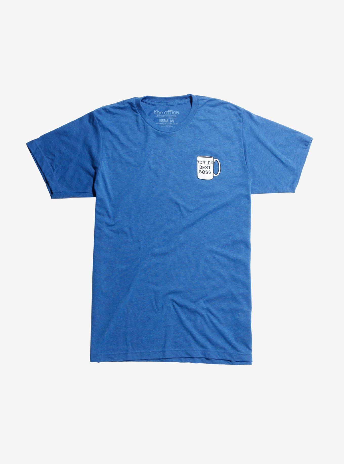 The Office World's Best Boss Mug T-Shirt, BLUE, hi-res