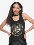 Marvel Black Panther Gold Foil Logo Girls Tank Top, BLACK, hi-res