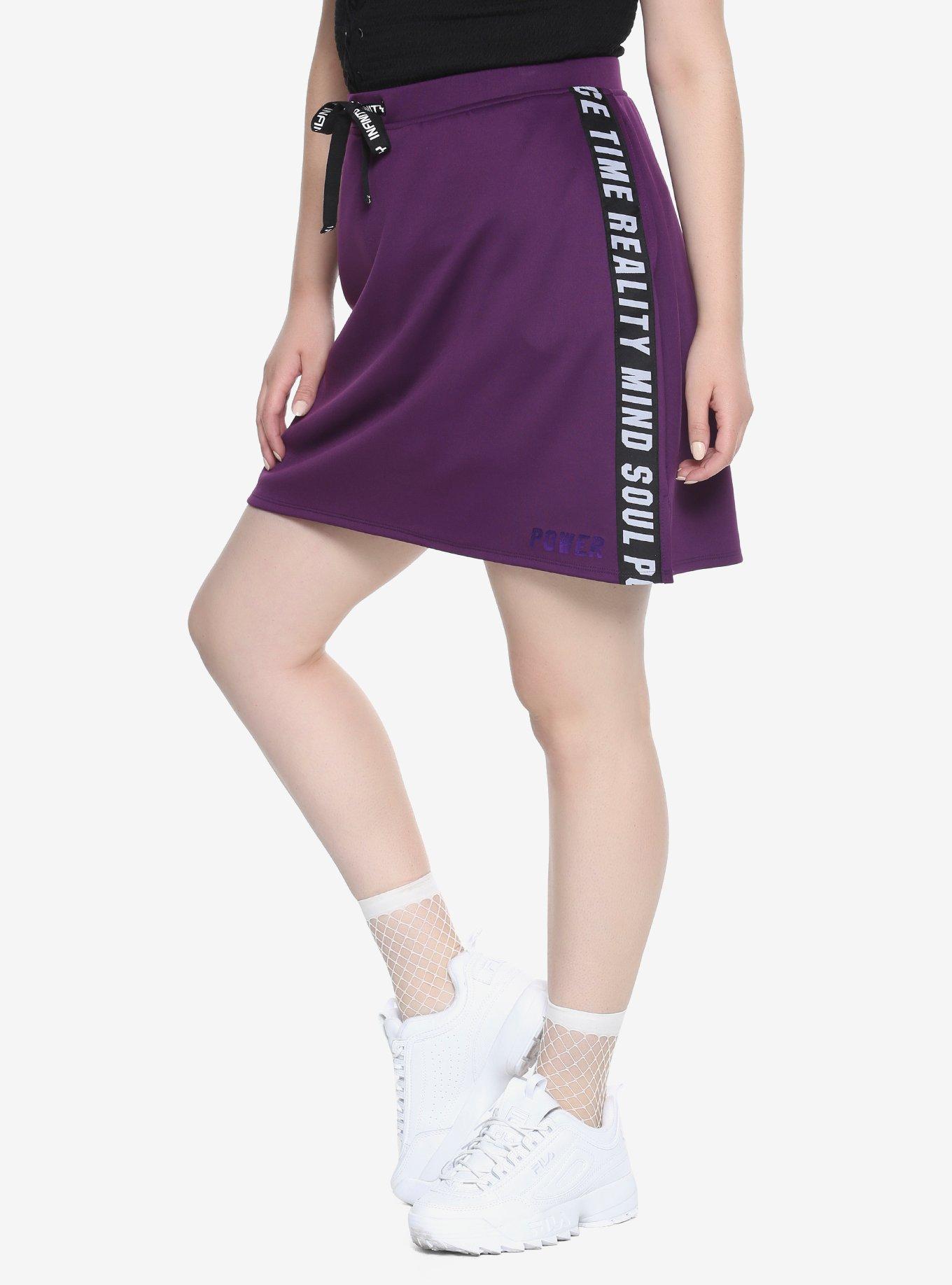 Her Universe Marvel Avengers: Infinity War Power Stone Active Skort Plus Size, PURPLE, hi-res