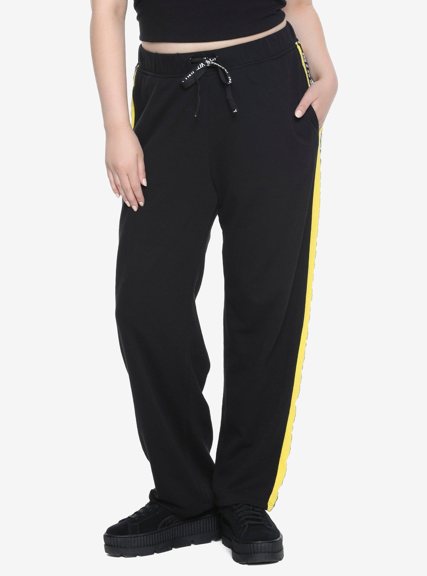 Her Universe Marvel Avengers: Infinity War Mind Stone Athletic Pants Plus Size, BLACK, hi-res