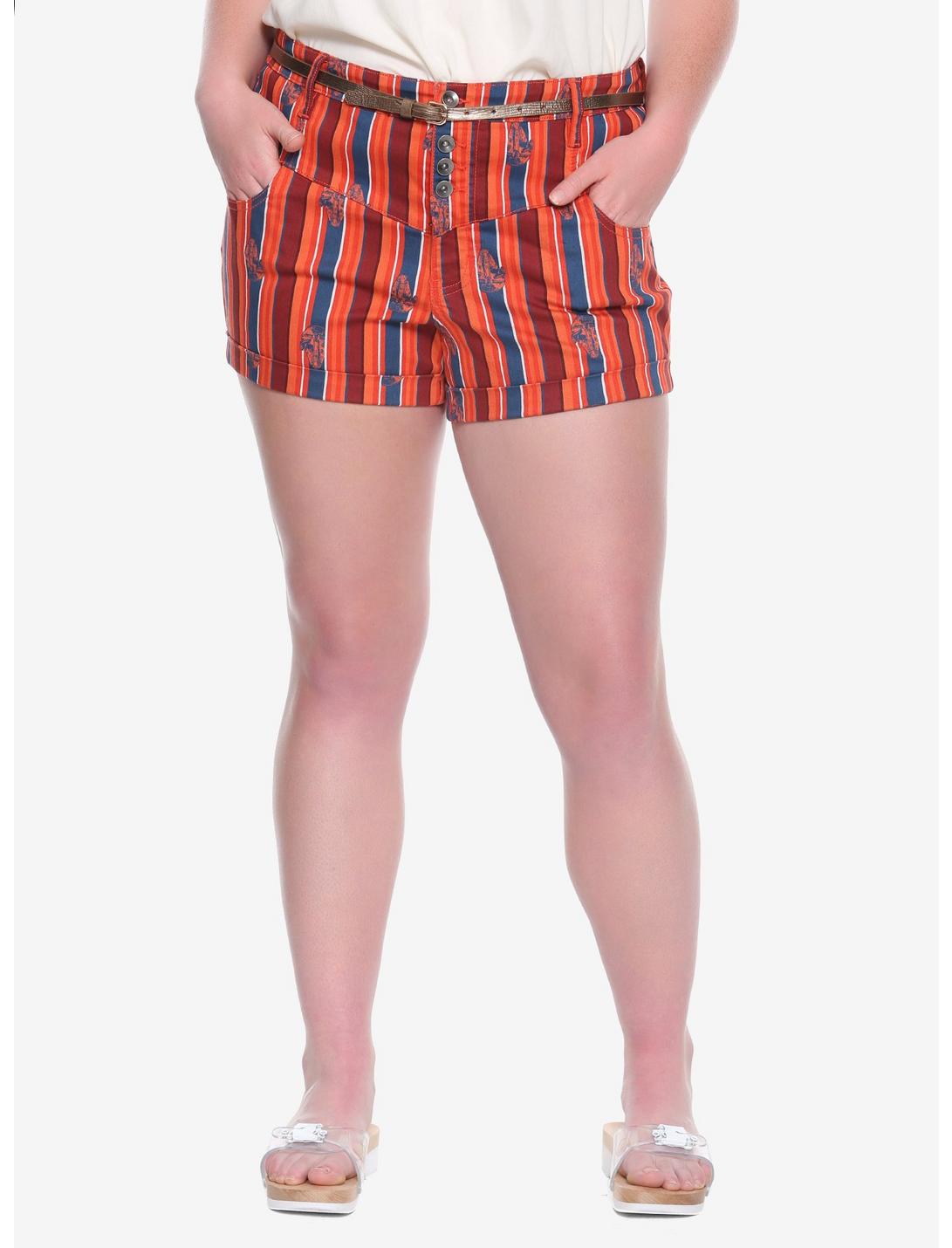 Her Universe Star Wars Solo Striped High-Waisted Shorts Plus Size, MULTI, hi-res