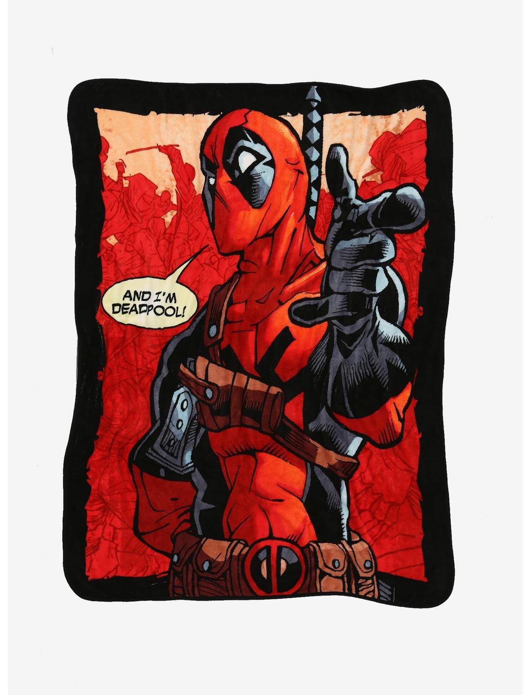 Deadpool Marvel Comic Movie Soft Fleece Blanket Throw Rug Winter Collectables 
