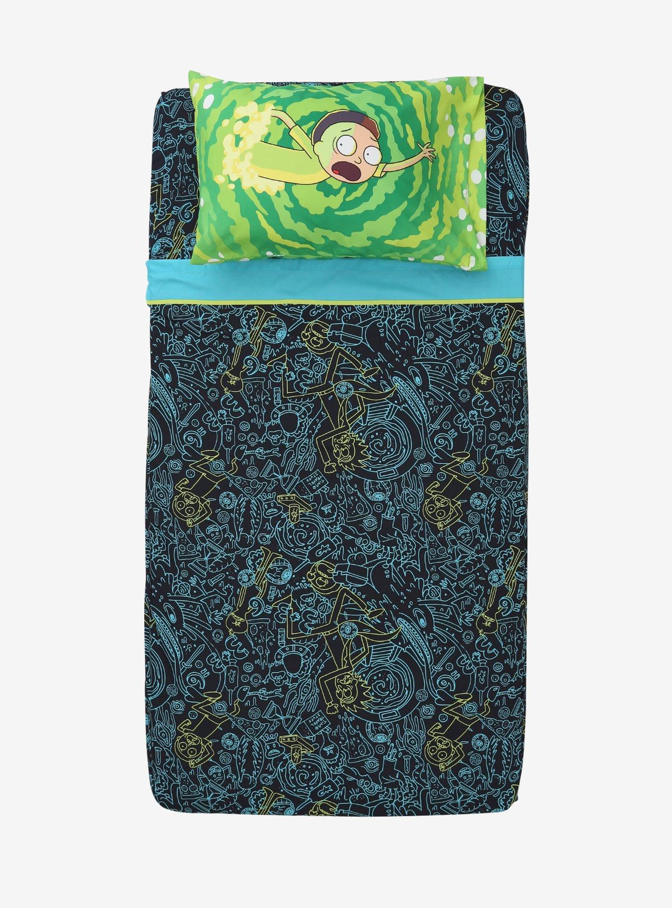 Rick And Morty Portal Twin Sheet Set, , hi-res