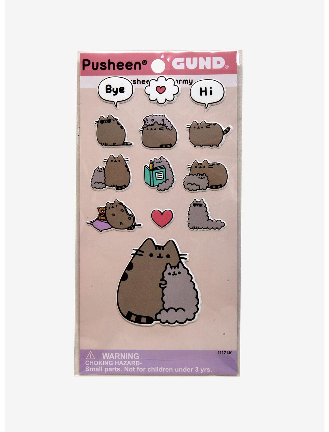 Pusheen Stormy Puffy Sticker Pack, , hi-res