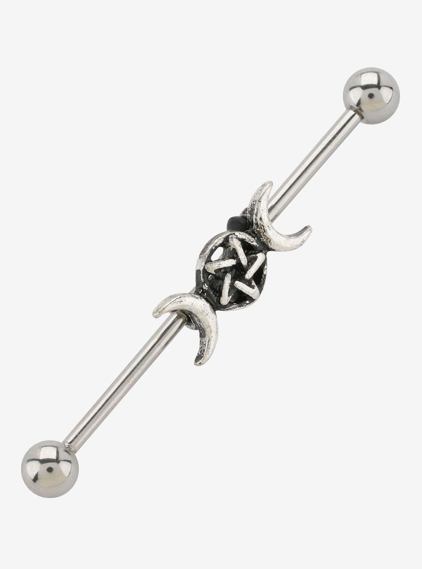 14G Steel Goddess Symbol Industrial Barbell, , hi-res