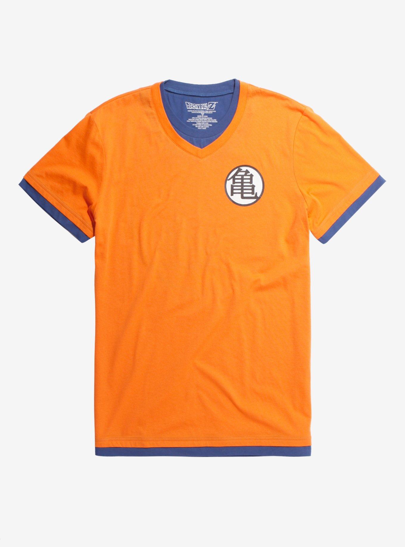 Dragon Ball Z Goku Kame Symbol Layered T-Shirt, ORANGE, hi-res