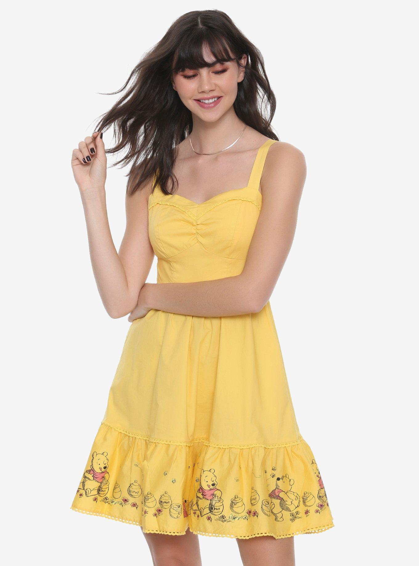 Disney Winnie The Pooh Retro Ruffle Dress, 2TONE, hi-res