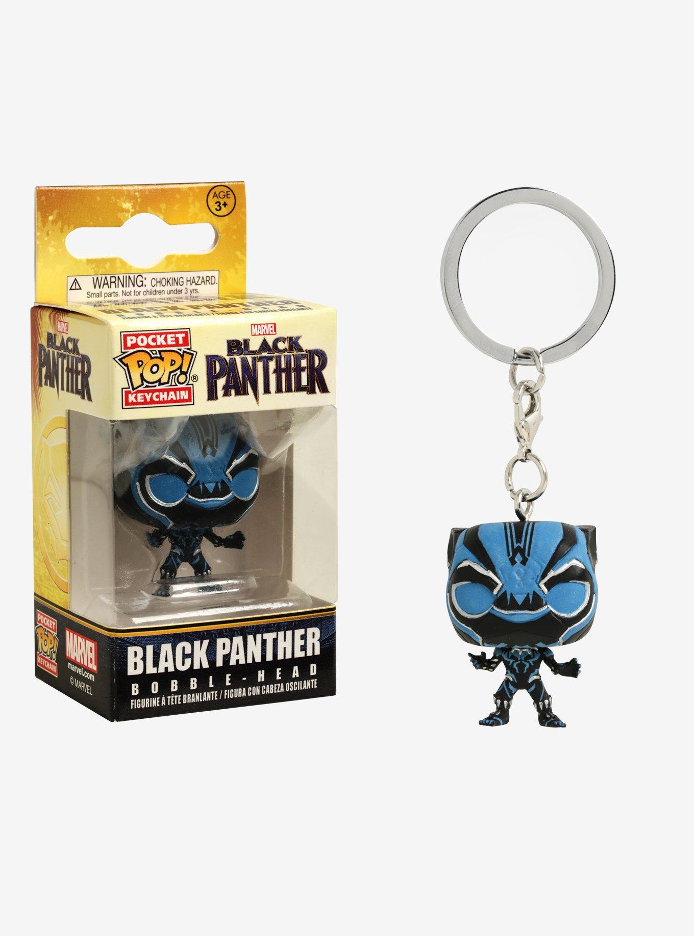 Funko Marvel Black Panther Pocket Pop! Black Panther (Blue Glow Suit) Key Chain, , hi-res