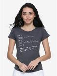 Stranger Things Hopper's Rules Womens Tee - BoxLunch Exclusive, GREY, hi-res