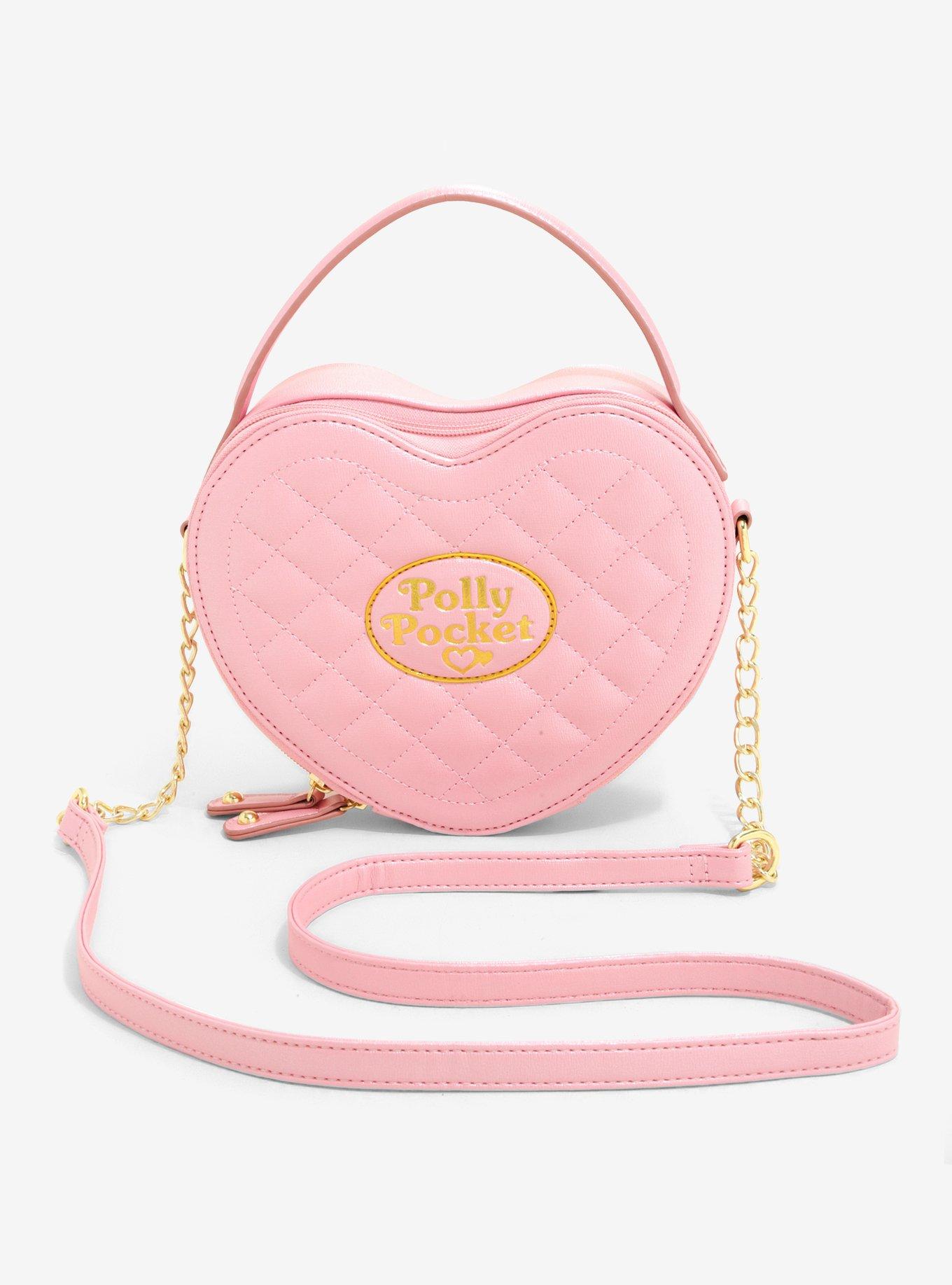 Polly Pocket Quilted Heart Crossbody Bag Hot Topic