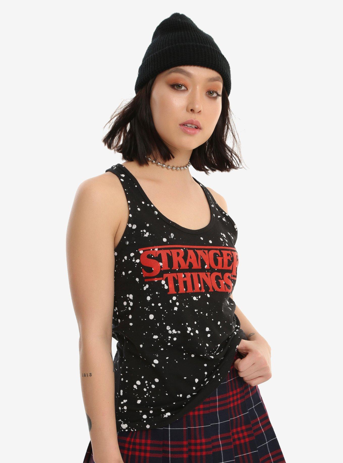 Stranger Things Logo Splatter Girls Tank Top | Hot Topic