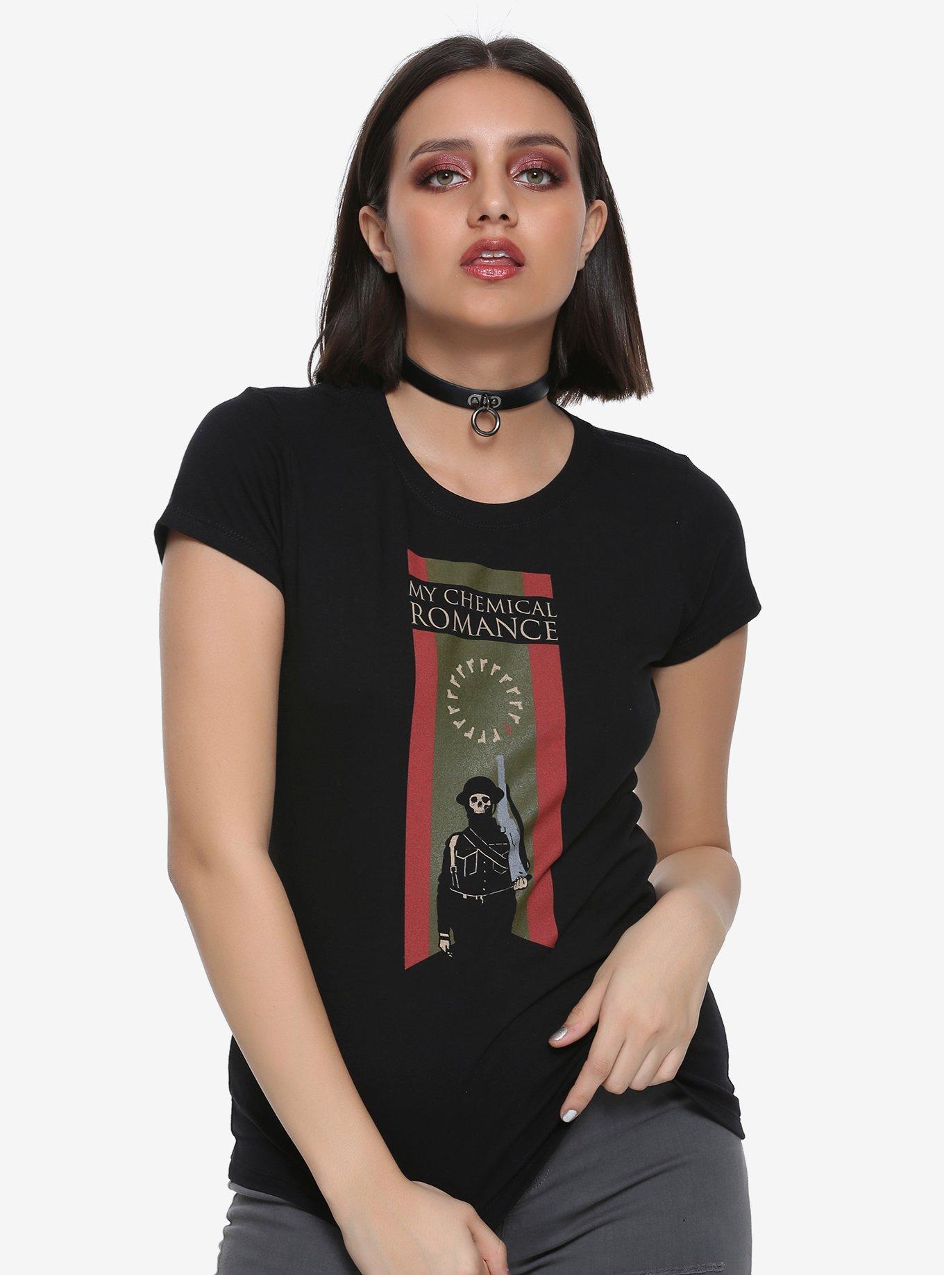 My Chemical Romance Skeleton Soldier Girls T-Shirt, BLACK, hi-res