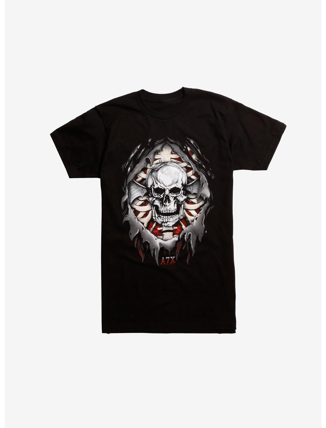 Avenged Sevenfold Deathbat Break Through T-Shirt, BLACK, hi-res
