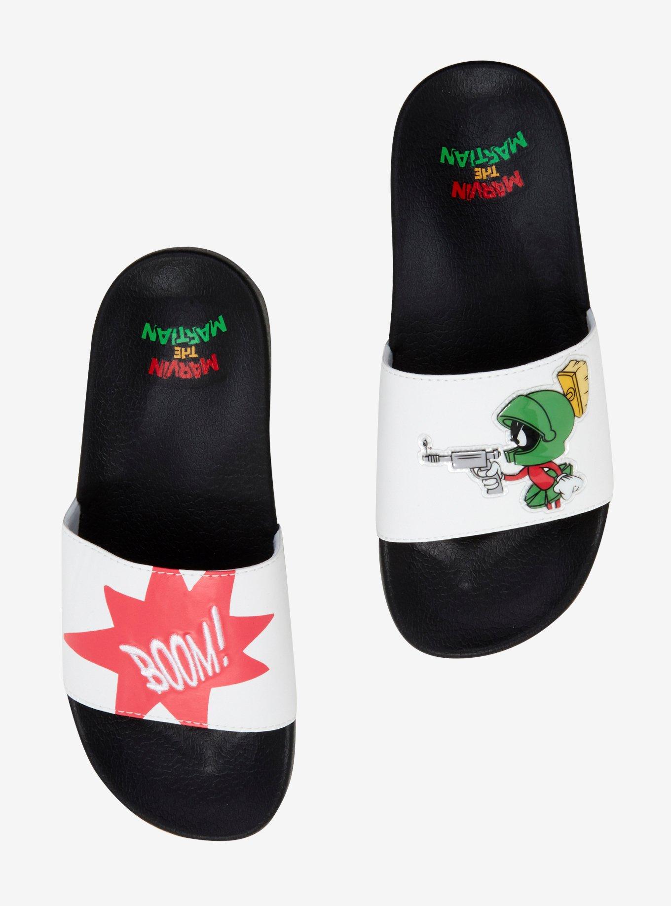 Looney Tunes Marvin The Martian Slide Sandals, MULTI, hi-res