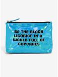 Holographic Be The Black Licorice Cupcakes Makeup Bag, , hi-res