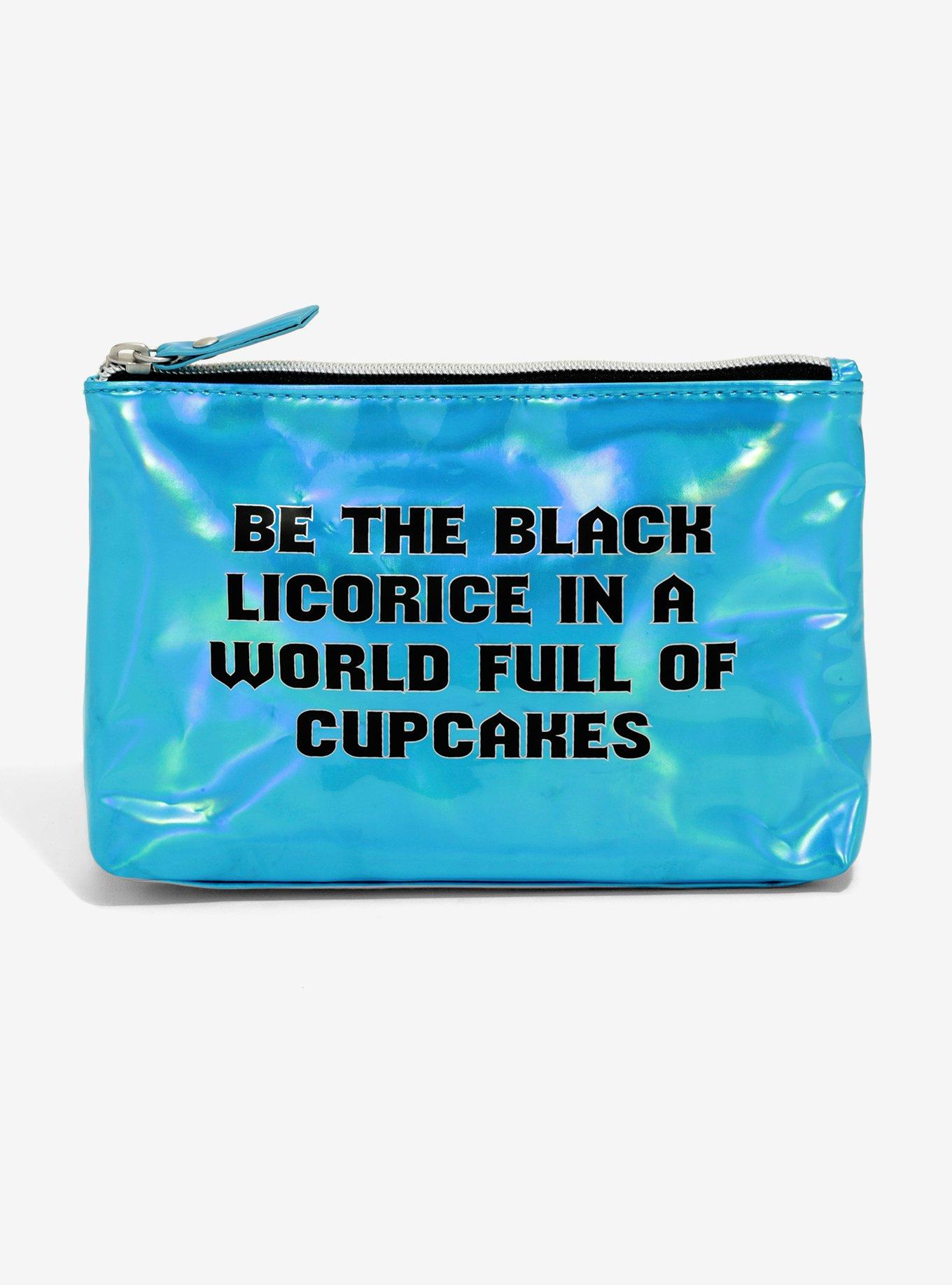 Holographic Be The Black Licorice Cupcakes Makeup Bag, , hi-res